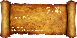 Funk Márk névjegykártya