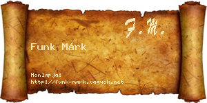 Funk Márk névjegykártya